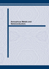 eBook, Amorphous Metals and Semiconductors, Trans Tech Publications Ltd