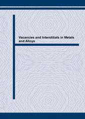 E-book, Vacancies and Interstitials in Metals and Alloys, Trans Tech Publications Ltd