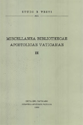 E-book, Miscellanea Bibliothecae Apostolicae Vaticanae II., Biblioteca apostolica vaticana