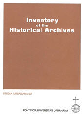 E-book, Inventory of the historical archives of the sacred congregation for the evangelisation of peoples or «De propaganda fide», Urbaniana University Press