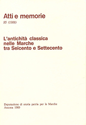Fascículo, Atti e memorie della Deputazione di Storia Patria per le Marche : 93, 1988, Il lavoro editoriale