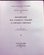eBook, Recherches sur l'habitat thasien à l'époque grecque, Grandjean, Yves, De Boccard