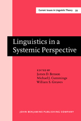 E-book, Linguistics in a Systemic Perspective, John Benjamins Publishing Company
