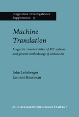 E-book, Machine Translation, Lehrberger, John, John Benjamins Publishing Company