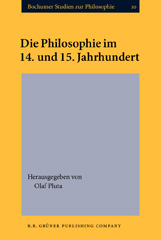 eBook, Die Philosophie im 14. und 15. Jahrhundert, John Benjamins Publishing Company
