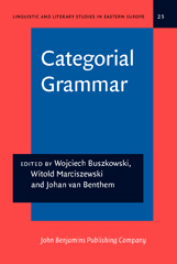 E-book, Categorial Grammar, John Benjamins Publishing Company