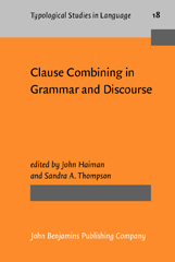 E-book, Clause Combining in Grammar and Discourse, John Benjamins Publishing Company