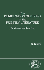 E-book, The Purification Offering in the Priestly Literature, Bloomsbury Publishing