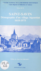 eBook, Saint-Savin : démographie d'un village bigourdan, 1618-1975, CNRS Éditions (réédition numérique FeniXX)