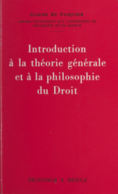 E-book, Introduction à la théorie générale et à la philosophie du droit, Delachaux et Niestlé (réédition numérique FeniXX)