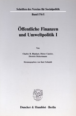 eBook, Öffentliche Finanzen und Umweltpolitik I., Duncker & Humblot