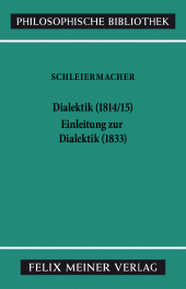 E-book, Dialektik (1814/15). Einleitung zur Dialektik (1833), Felix Meiner Verlag