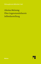 E-book, Über Gegenstandstheorie. Selbstdarstellung, Felix Meiner Verlag