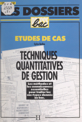 E-book, Techniques quantitatives de gestion, Hachette (réédition numérique FeniXX)