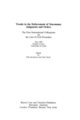 E-book, Trends in the Enforcement of Non-Money Judgements and Orders, Wolters Kluwer