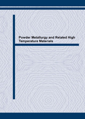 E-book, Powder Metallurgy and Related High Temperature Materials, Trans Tech Publications Ltd