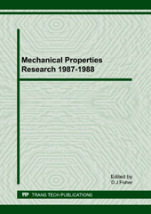 E-book, Mechanical Properties Research 1987-1988, Trans Tech Publications Ltd