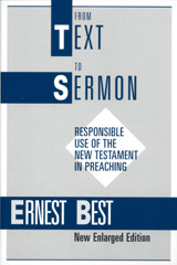 E-book, From Text to Sermon, Best, Ernest, T&T Clark