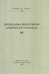 E-book, Miscellanea Bibliothecae Apostolicae Vaticanae III., Biblioteca apostolica vaticana