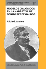 E-book, Modelos dialogicos en la narrativa de Benito Perez Galdos, Andreu, Alicia G., John Benjamins Publishing Company
