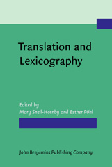 eBook, Translation and Lexicography, John Benjamins Publishing Company