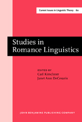 E-book, Studies in Romance Linguistics, John Benjamins Publishing Company