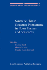 E-book, Syntactic Phrase Structure Phenomena in Noun Phrases and Sentences, John Benjamins Publishing Company