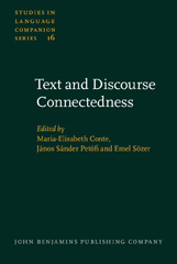 eBook, Text and Discourse Connectedness, John Benjamins Publishing Company