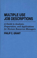 E-book, Multiple Use Job Descriptions, Grant, Philip C., Bloomsbury Publishing