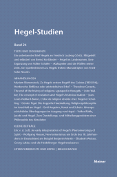 E-book, Hegel-Studien Band 24, Felix Meiner Verlag