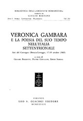 E-book, Veronica Gambara e la poesia nel suo tempo nell'Italia settentrionale : atti del convegno (Brescia-Correggio, 17-19 ottobre 1985), L.S. Olschki