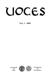 Journal, Voces : revista de estudios de lexicología latina y antigüedad tardía, Ediciones Universidad de Salamanca