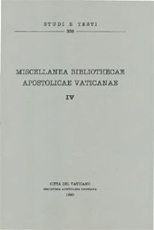 E-book, Miscellanea Bibliothecae Apostolicae Vaticanae IV., Biblioteca apostolica vaticana