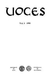 Fascicule, Voces : revista de estudios de lexicología latina y antigüedad tardía : 1, 1990, Ediciones Universidad de Salamanca