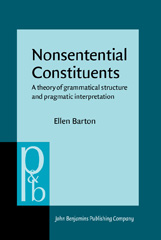 E-book, Nonsentential Constituents, John Benjamins Publishing Company