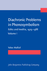 E-book, Diachronic Problems in Phonosymbolism, John Benjamins Publishing Company