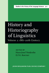 E-book, History and Historiography of Linguistics, John Benjamins Publishing Company
