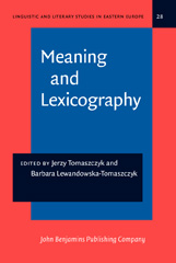 E-book, Meaning and Lexicography, John Benjamins Publishing Company