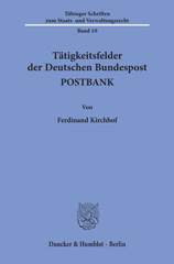 E-book, Tätigkeitsfelder der Deutschen Bundespost POSTBANK., Duncker & Humblot