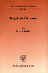 E-book, Hegel als Ökonom., Duncker & Humblot
