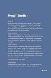 E-book, Hegel-Studien Band 25, Felix Meiner Verlag