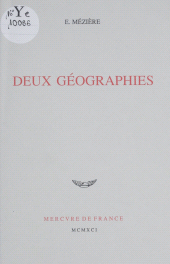 eBook, Deux géographies, Mercure de France (réédition numérique FeniXX)