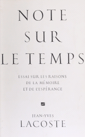 E-book, Note sur le temps : Essai sur les raisons de la mémoire et de l'espérance, Presses universitaires de France (réédition numérique FeniXX)