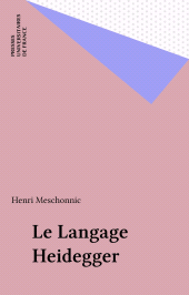 E-book, Le Langage Heidegger, Presses universitaires de France (réédition numérique FeniXX)