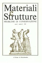 Fascicule, Materiali e strutture : problemi di conservazione : I, 2, 1991, "L'Erma" di Bretschneider