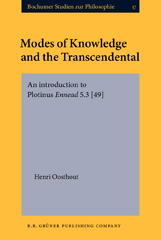 E-book, Modes of Knowledge and the Transcendental, John Benjamins Publishing Company