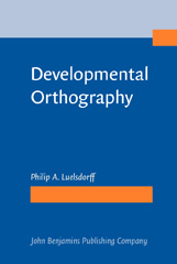 E-book, Developmental Orthography, John Benjamins Publishing Company