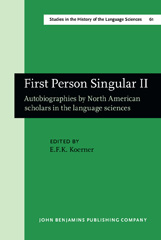 E-book, First Person Singular II, John Benjamins Publishing Company
