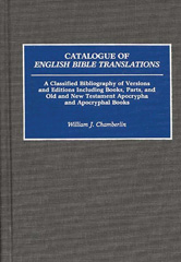 eBook, Catalogue of English Bible Translations, Chamberlin, William J., Bloomsbury Publishing