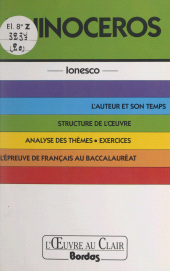 E-book, Rhinocéros, Ionesco, Bordas (réédition numérique FeniXX)